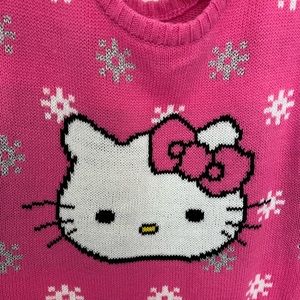 HELLO KITTY Girls Sweater Dress Pink M Size 7-8